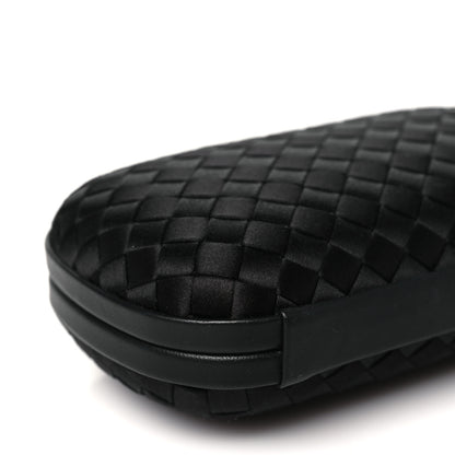 Bottega Veneta Satin Intreccio Impero Knot Clutch Black 8 of 9