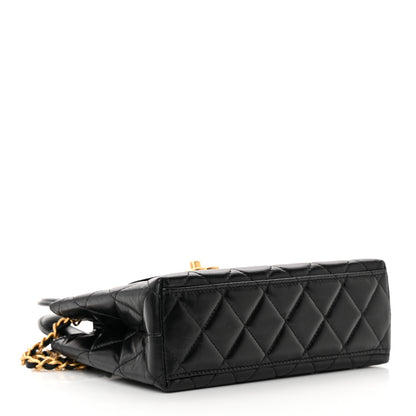 Chanel Shiny Aged Calfskin Quilted Nano Kelly Shopper Black 4 of 14