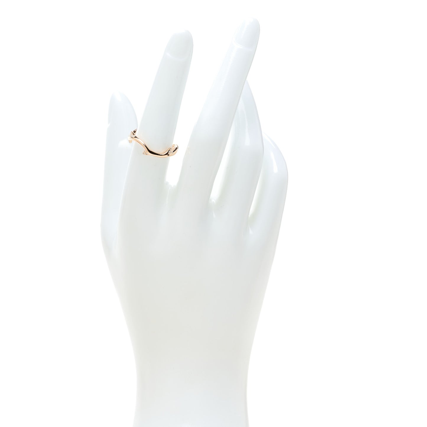 18K Rose Gold Diamond Bois de Rose Ring 53 6.25