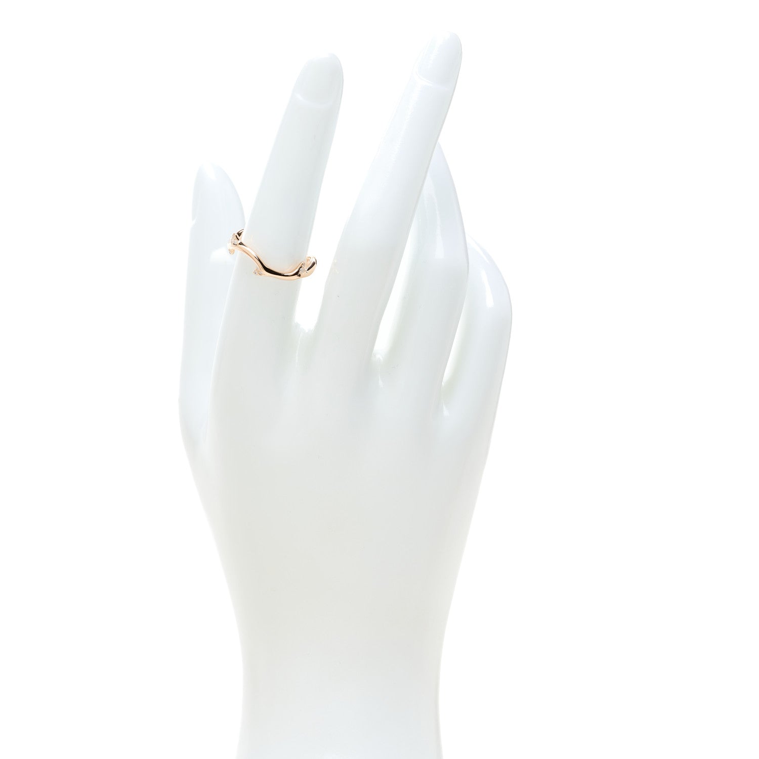 Christian Dior 18K Rose Gold Diamond Bois de Rose Ring 53 6.25 2 of 4