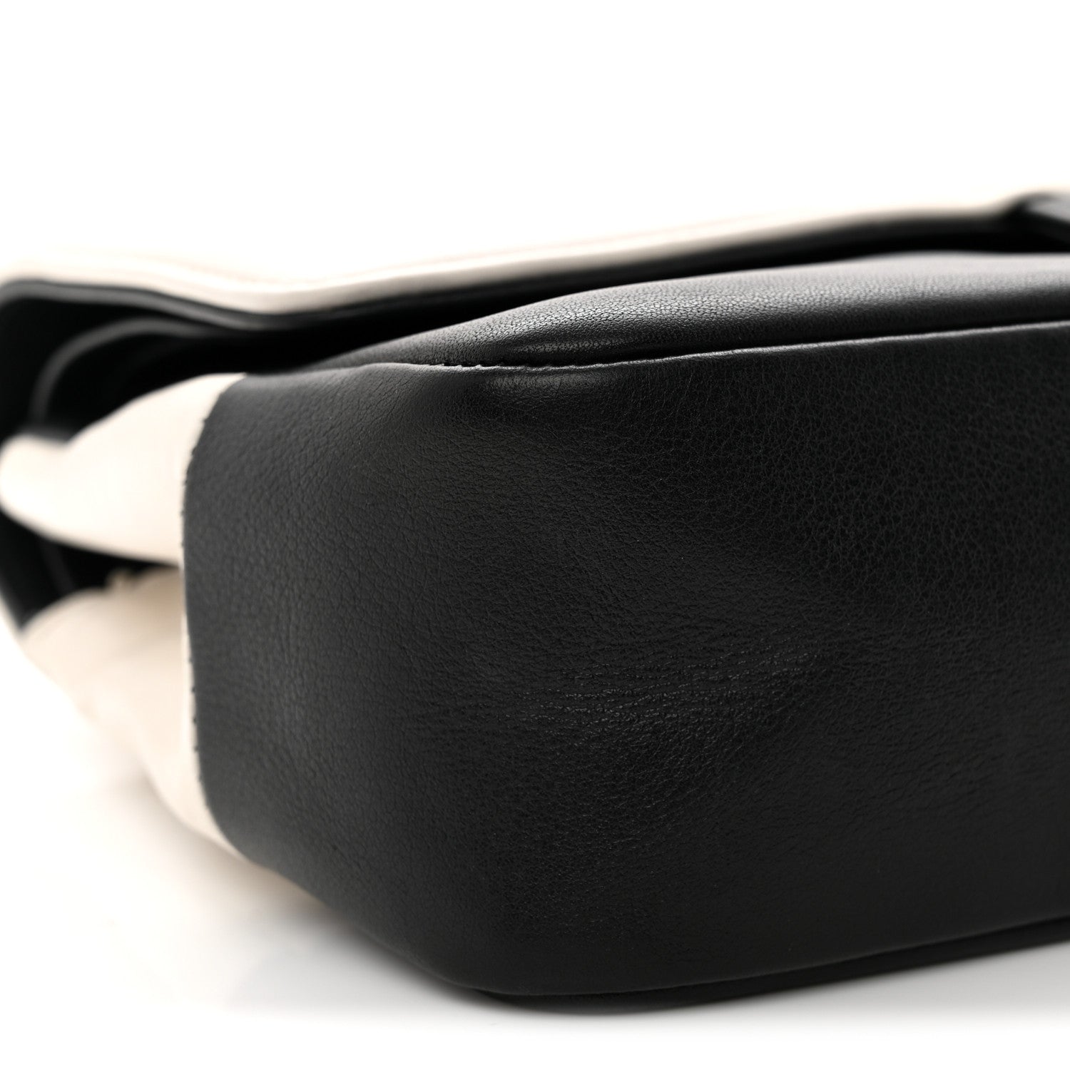 Chanel Calfskin Duo Medium Double Flap  White Black 9 of 13