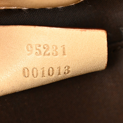 Gucci Calfskin Floral Printed Bamboo Top Handle Frame Bag Beige Brown 7 of 12