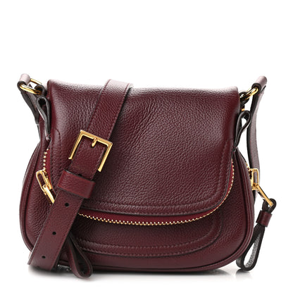 Tom Ford Calfskin Mini Jennifer Crossbody Bag Oxblood 1 of 8
