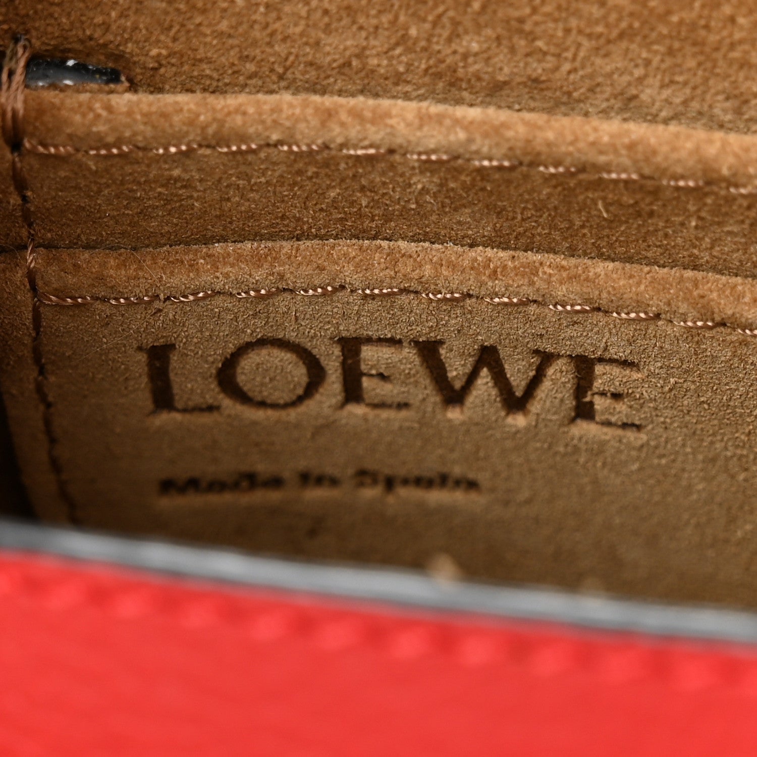Loewe Grained Calfskin Mini Gate Crossbody Bag Scarlet Burnt Red 6 of 10