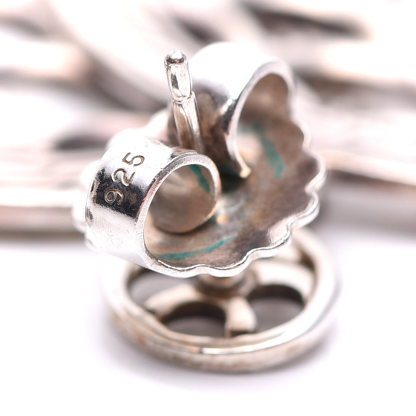 Sterling Silver 18K Yellow Gold Naga Round Earrings