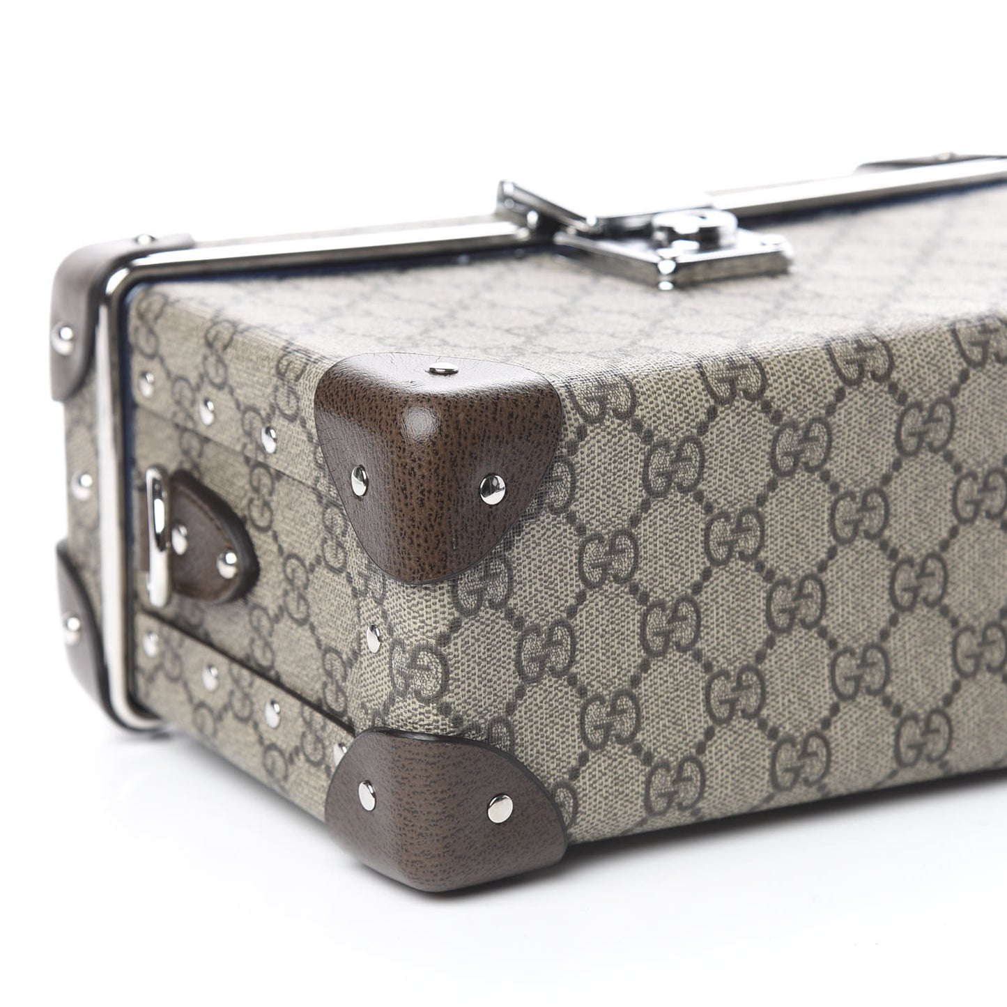 GG Supreme Monogram Globe-Trotter Beauty Case Brown