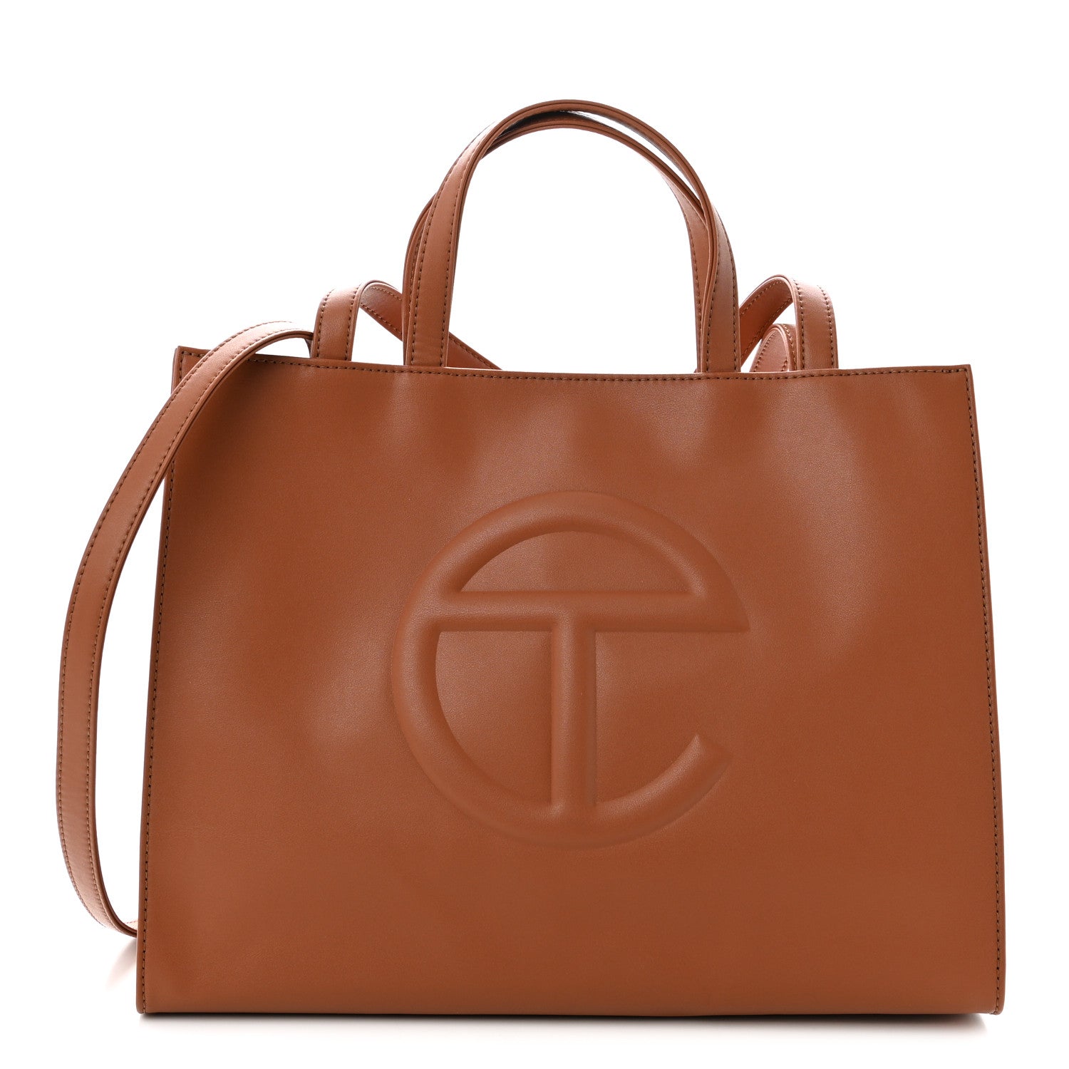 Telfar Vegan Leather Medium Shopping Bag Tan 1 of 10