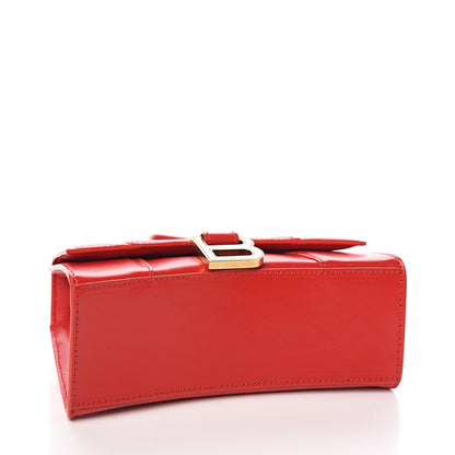 Balenciaga Shiny Box Calfskin Hourglass Top Handle Bag XS Bright Red 3 of 8