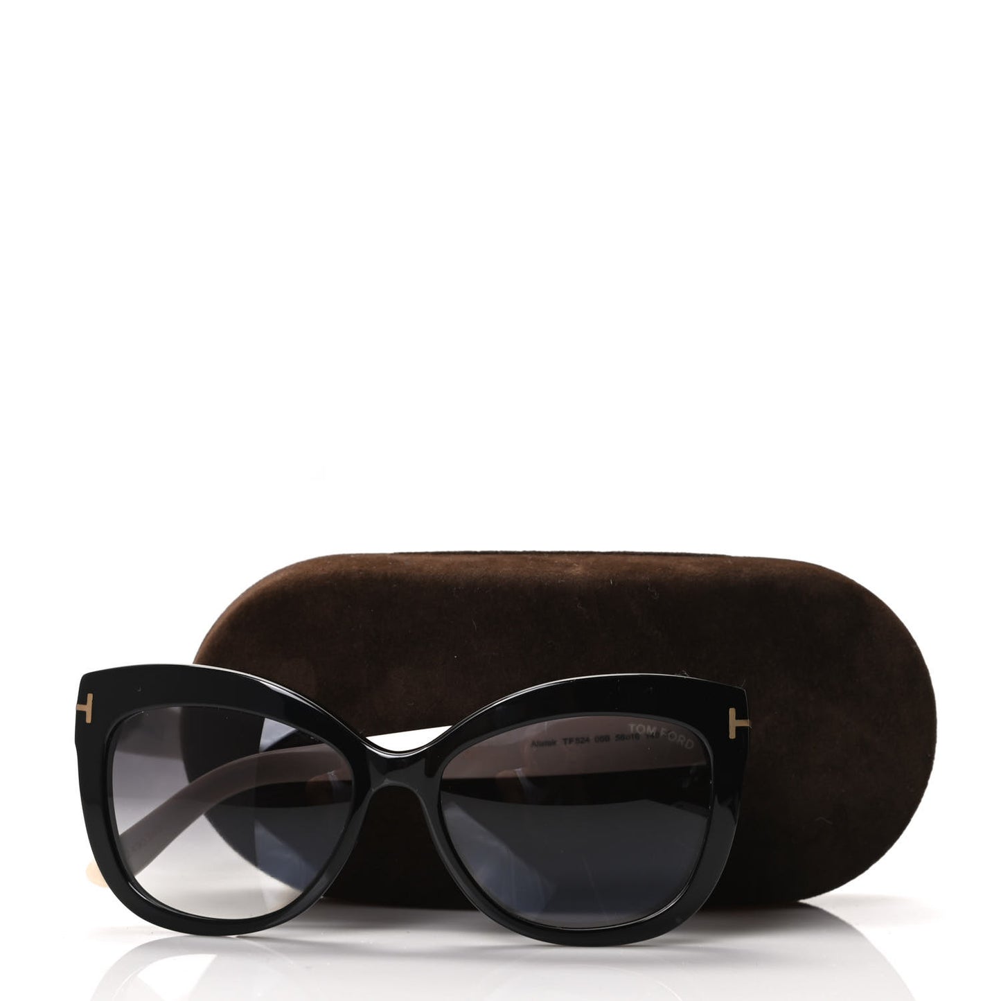 Acetate Alistair Cat Eye Sunglasses TF524 Black Beige