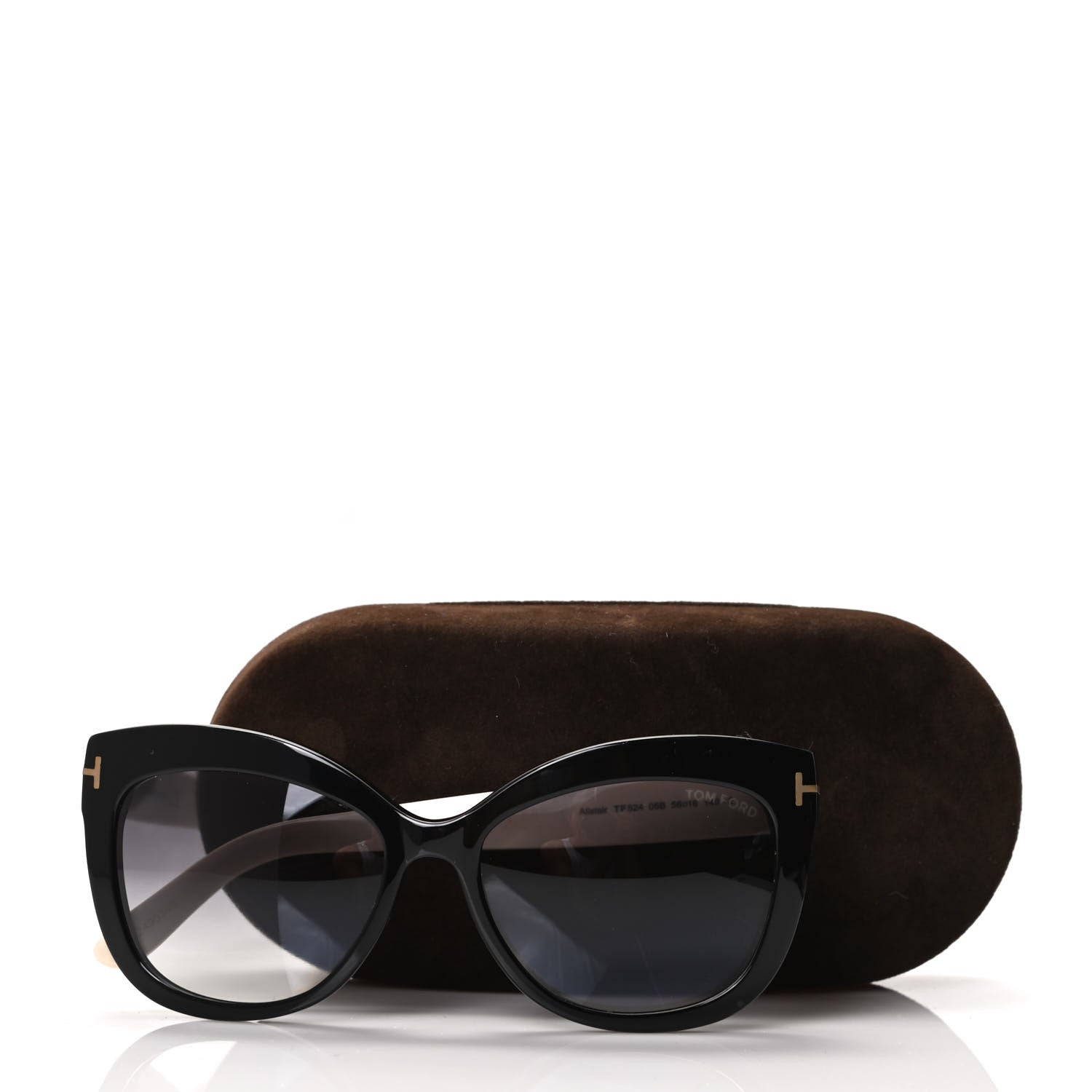Tom Ford Acetate Alistair Cat Eye Sunglasses TF524 Black Beige 8 of 8