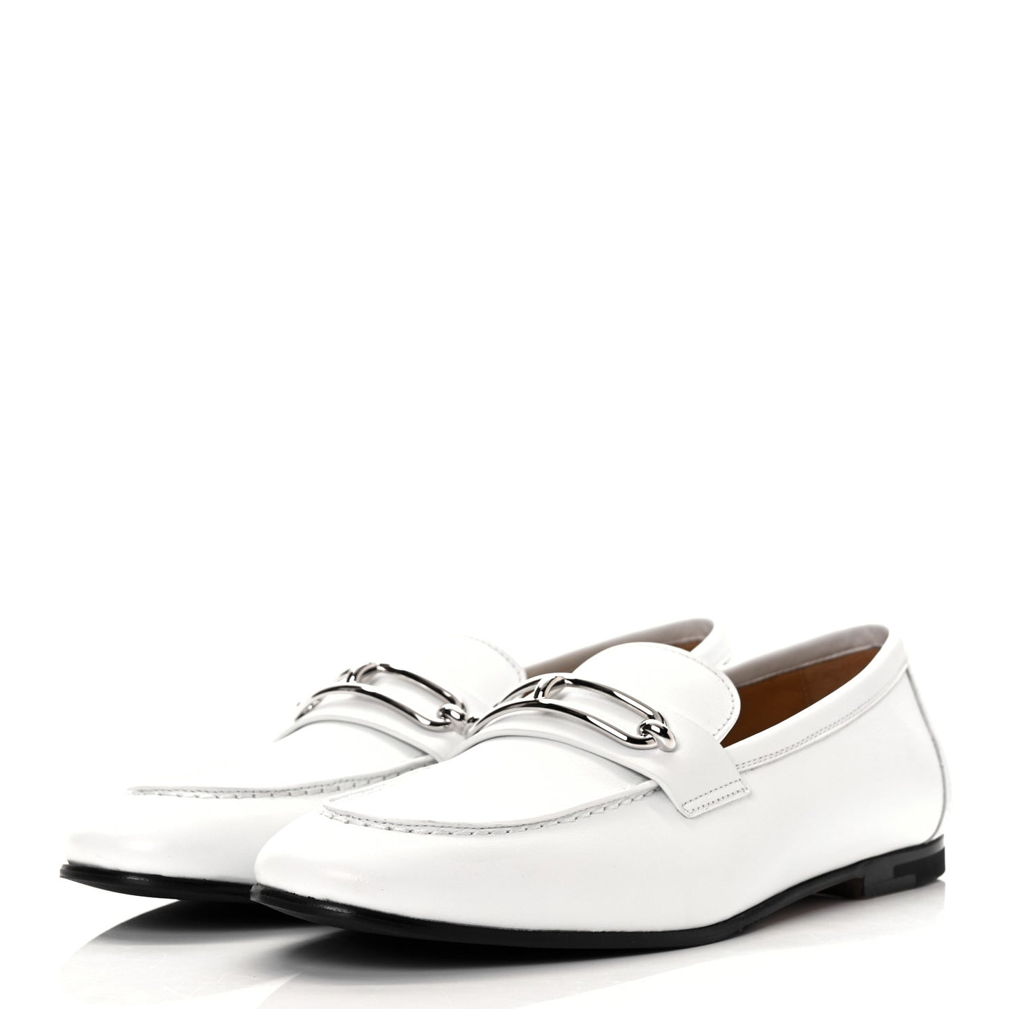 Calfskin Womens Colette Loafers 38 White