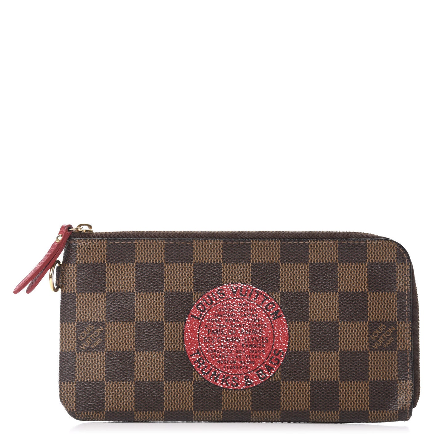 Damier Ebene Complice Trunks and Bags Wallet Red