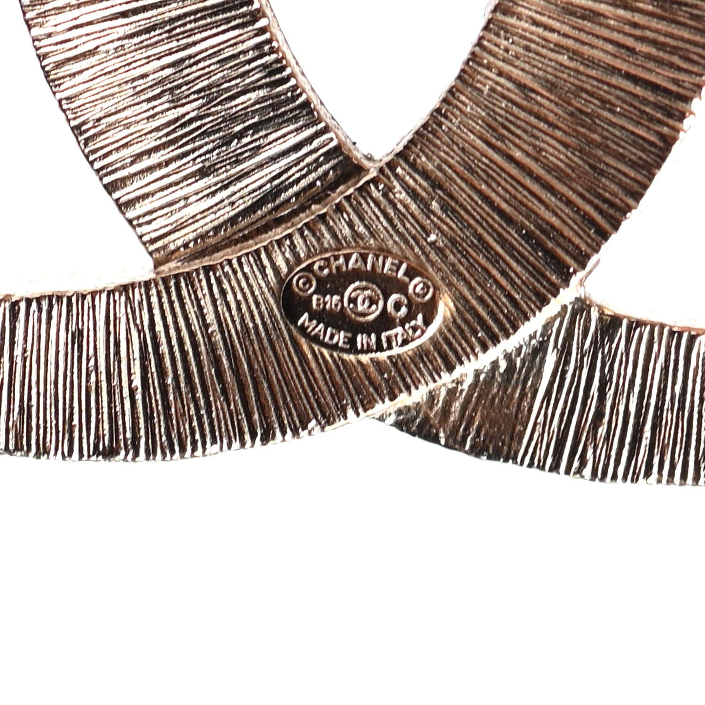 Baguette Crystal Dubai CC Brooch Gold