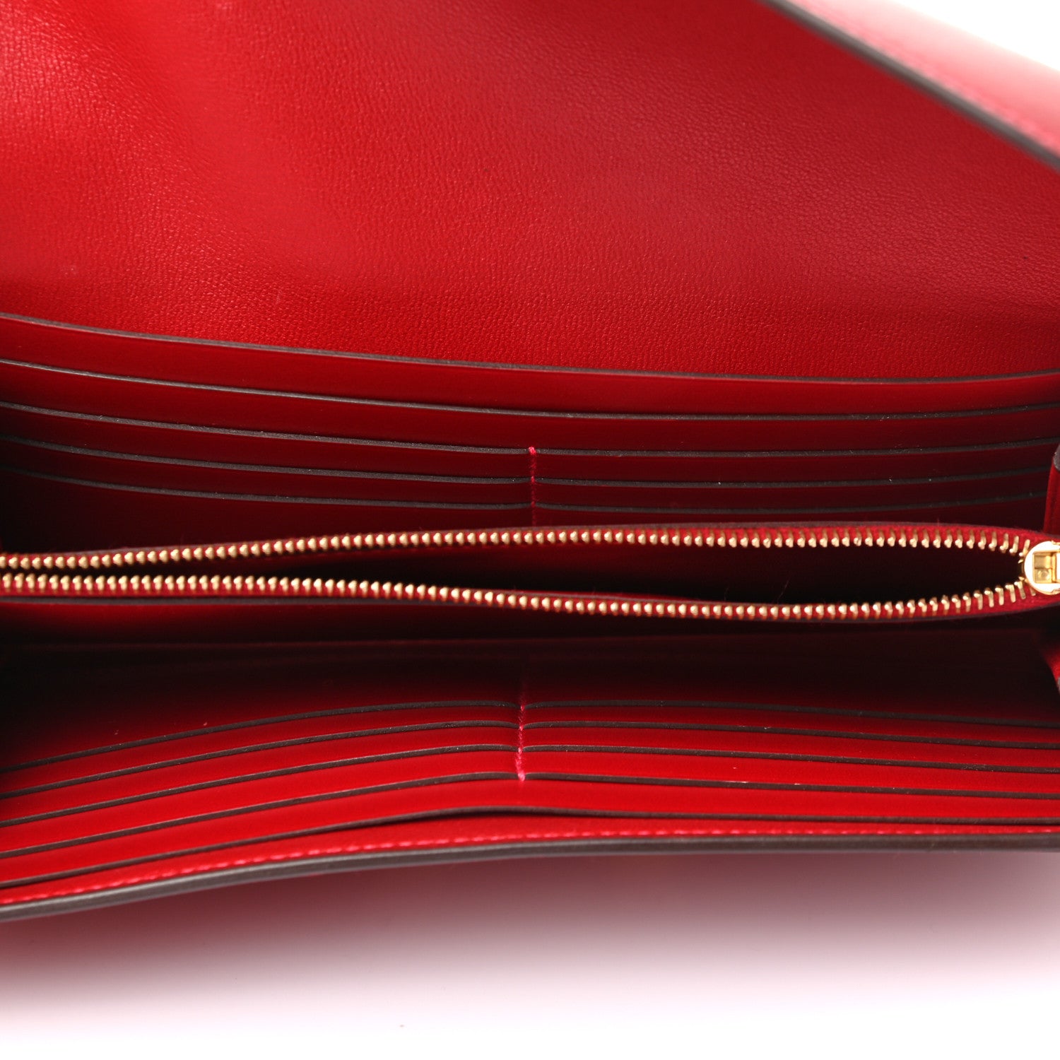 Hermes Tadelakt Constance Long Wallet Rouge Vif 5 of 8