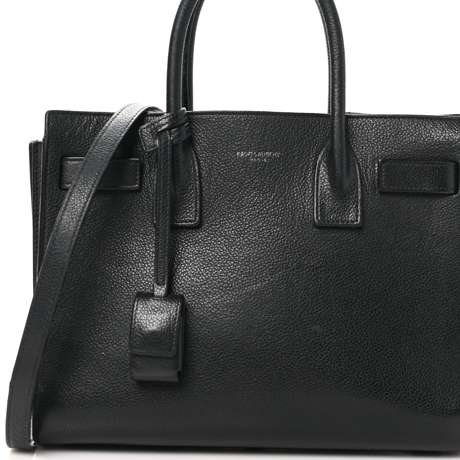 Saint Laurent Grained Calfskin Baby Sac De Jour Black 7 of 11