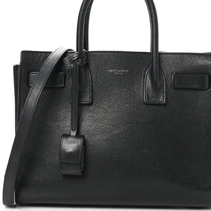 Saint Laurent Grained Calfskin Baby Sac De Jour Black 7 of 11