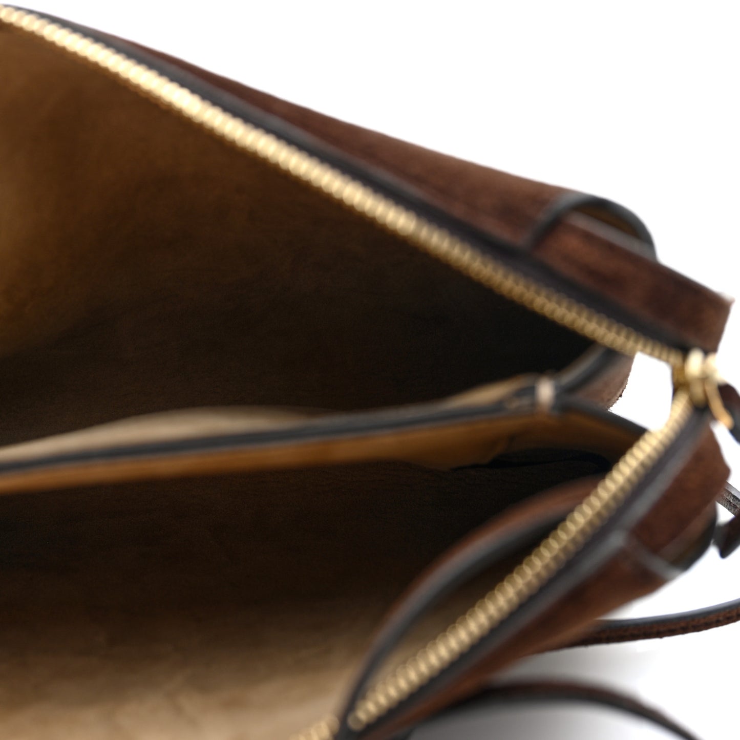 Suede Calfskin Mini Nu Twin Bag Mocha