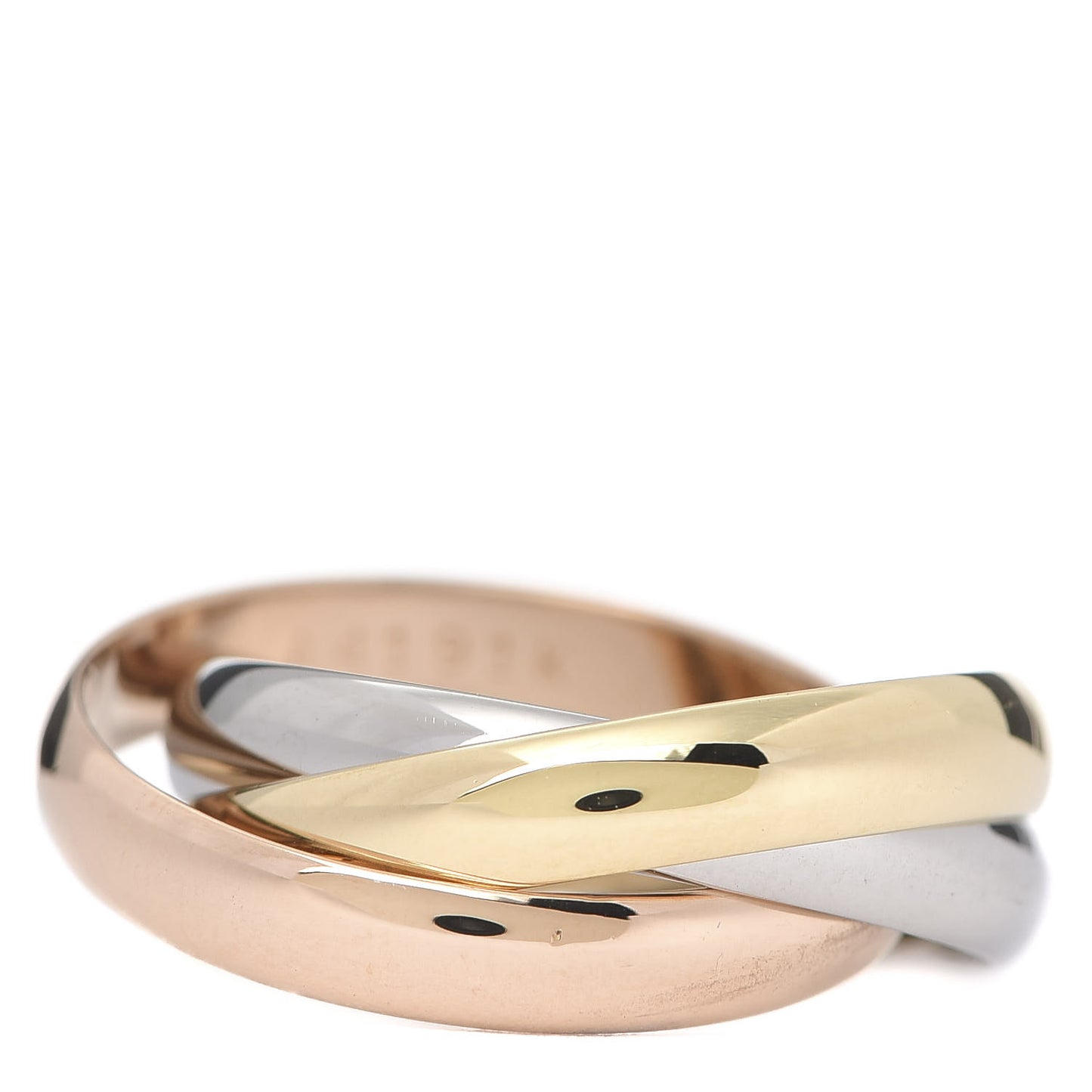 18K Pink Yellow White Gold Classic Les Must De Trinity Ring 54 6.75