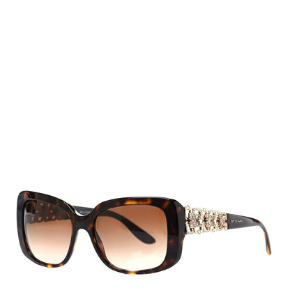 Bulgari Crystal Flower 8167-B Sunglasses Tortoise 1 of 7