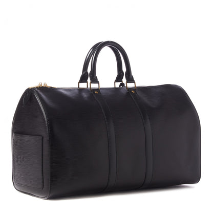 Louis Vuitton Epi Keepall 45 Black 3 of 12
