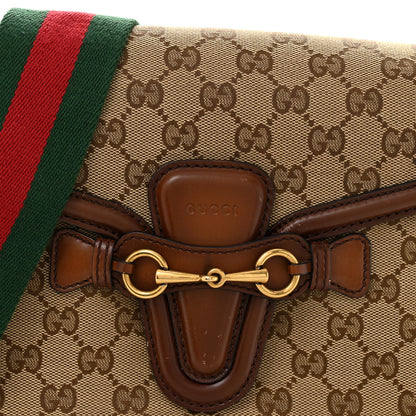 Gucci Monogram Medium Lady Web Shoulder Bag Beige Cuir 8 of 12