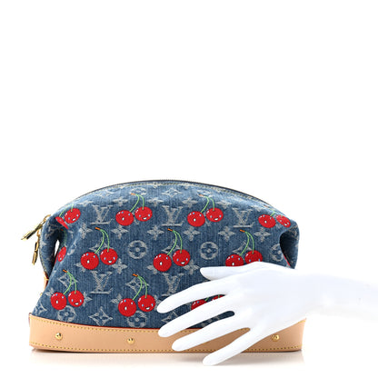 Louis Vuitton LV X TM Monogram Denim Cerises Cosmetic Pouch GM 2 of 7