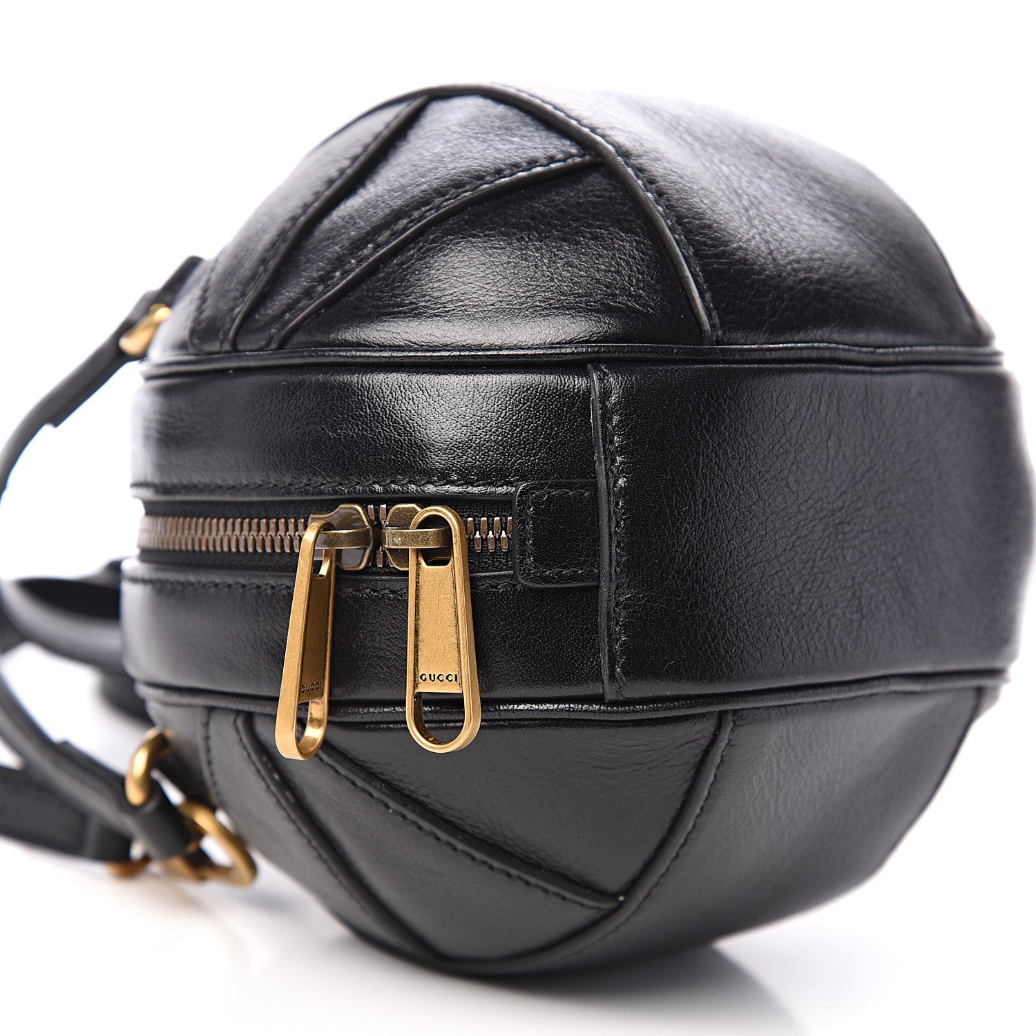 Gucci Piuma Lux Energy Mini Tifosa Basketball Shaped Shoulder Bag Black 7 of 9