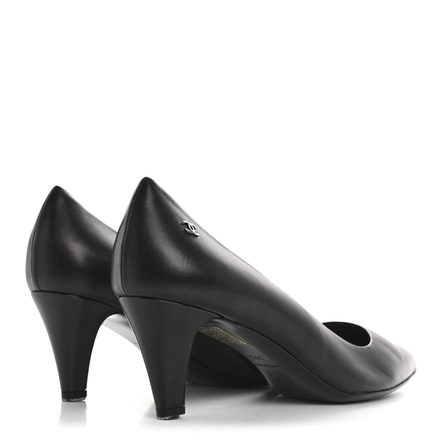 Lambskin CC Pumps 39.5 Black