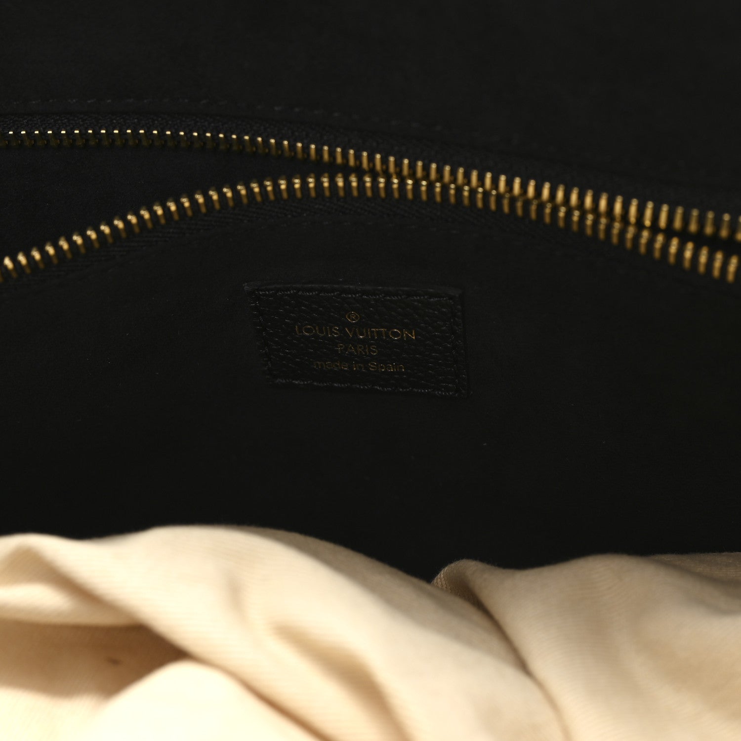 Louis Vuitton Empreinte Monogram Giant Neverfull MM Black Beige 7 of 10