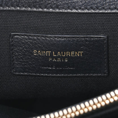 Saint Laurent Calfskin Canvas Small Muse Two Black 6 of 9