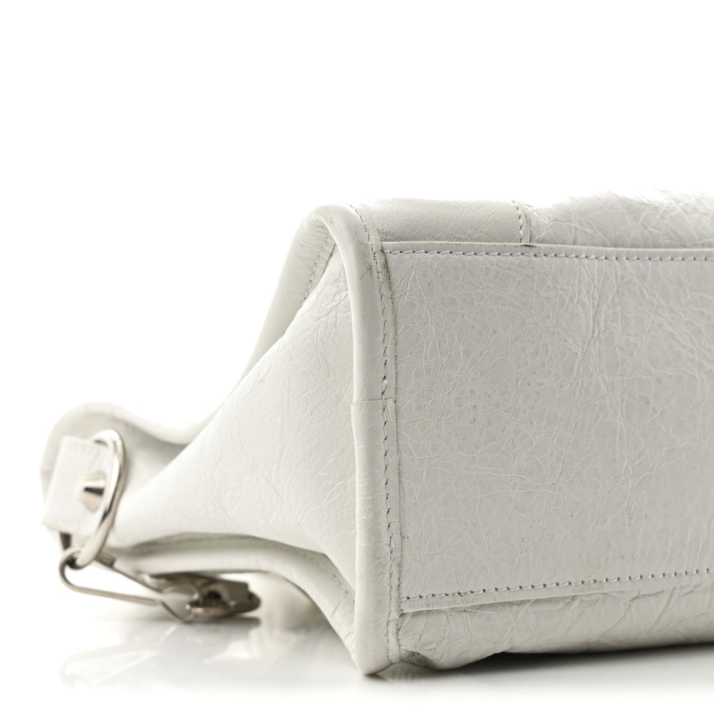 Agneau Arena Silver Hardware Small Le City Optic White