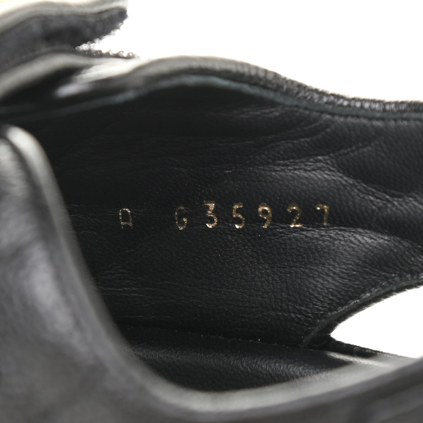 Grained Calfskin Velcro Dad Sandals 39 Black