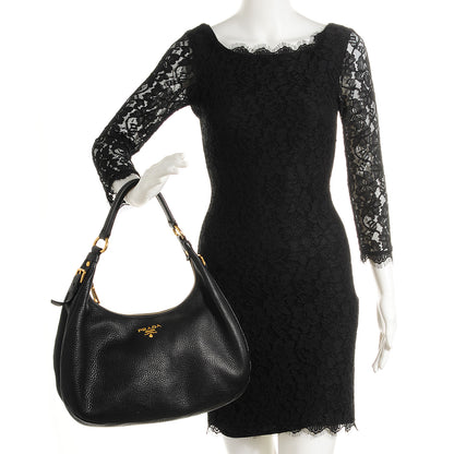 Prada Vitello Daino Hobo Nero Black 2 of 12