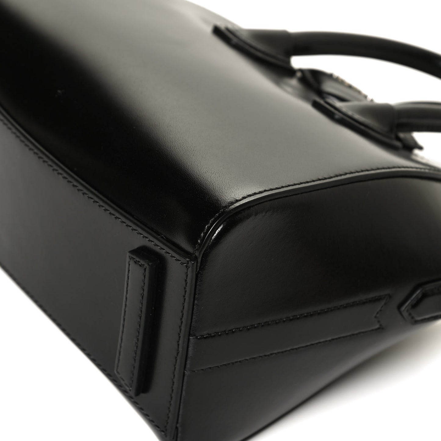 Shiny Lord Calfskin Mini Antigona Black