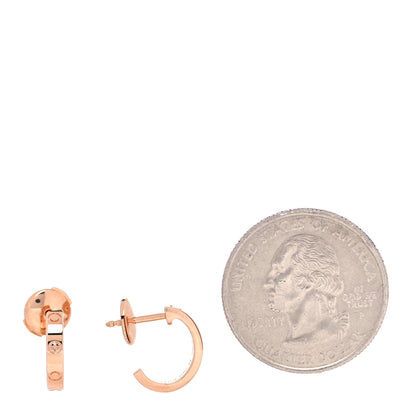 Cartier 18K Pink Gold Small LOVE Hoop Earrings 2 of 8