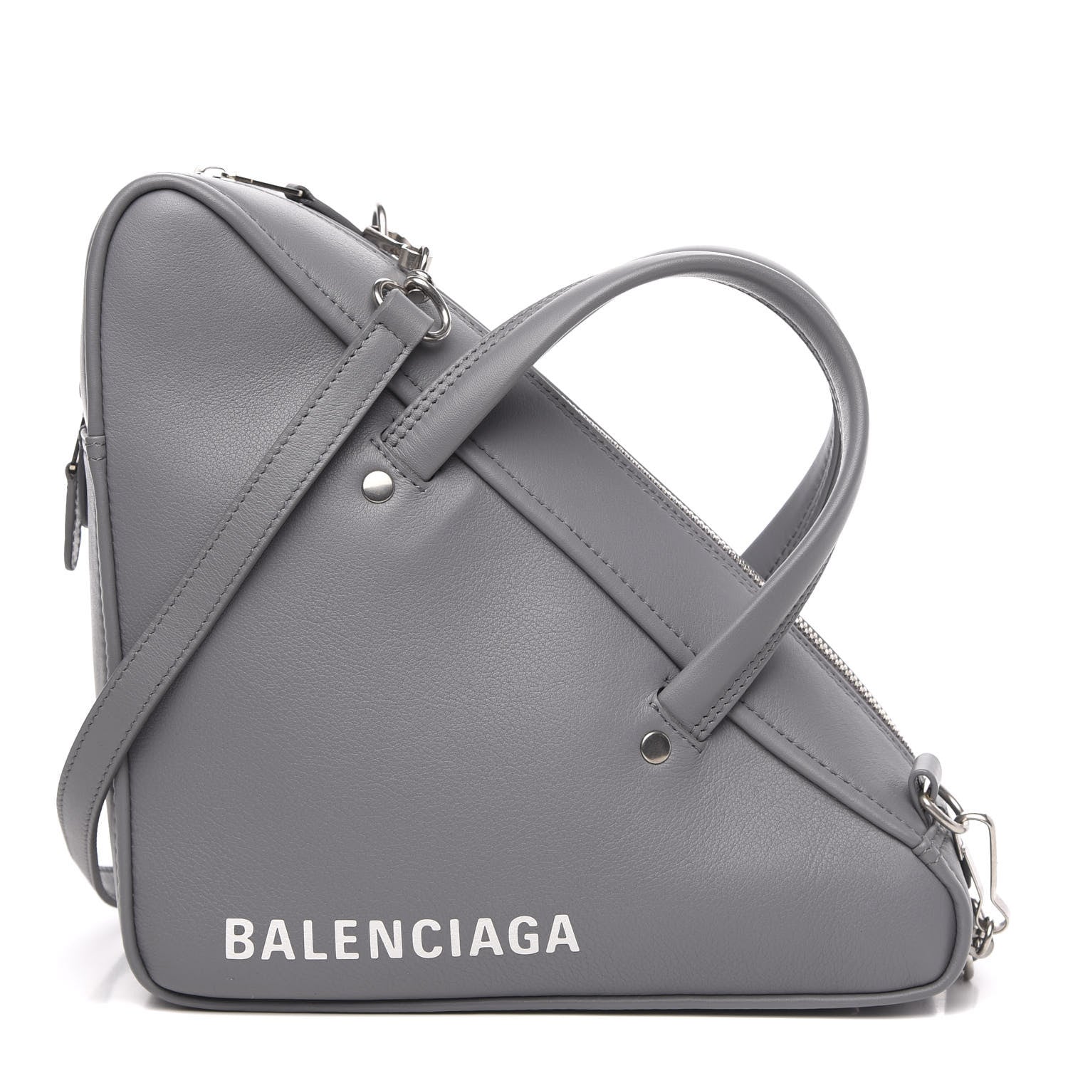 Balenciaga Calfskin S Triangle Duffle Grey 1 of 8