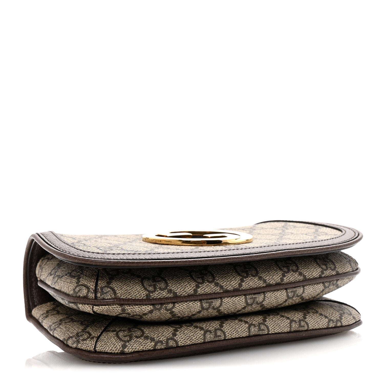 Gucci GG Supreme Monogram Textured Dollar Calfskin Blondie Belt Bag 95 38 Beige Ebony New Acero 4 of 11