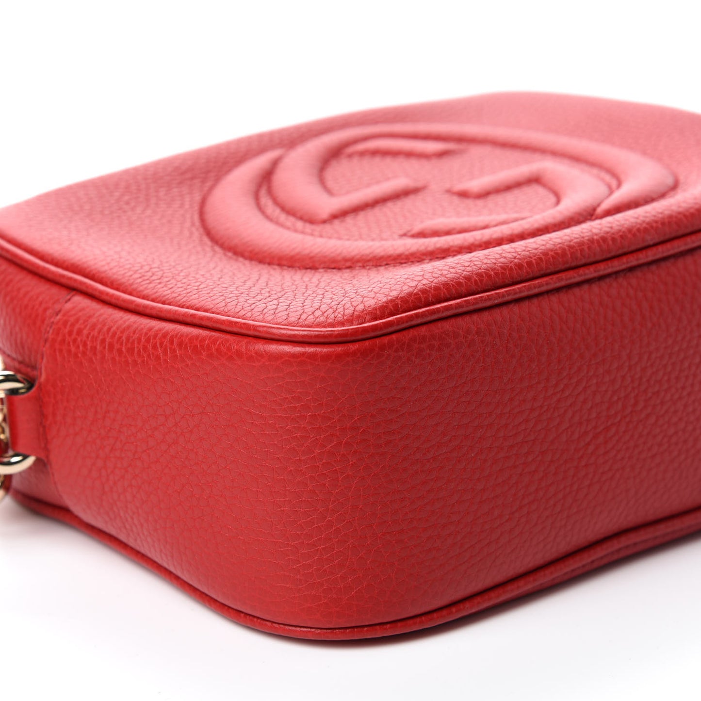 Pebbled Calfskin Small Soho Disco Bag Tabasco Red