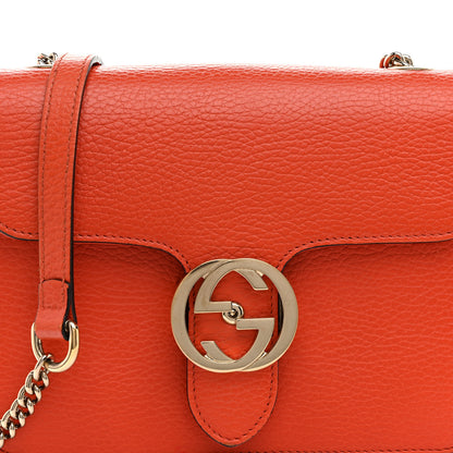 Gucci Dollar Calfskin Small Interlocking G Shoulder Bag Sun Orange 8 of 11