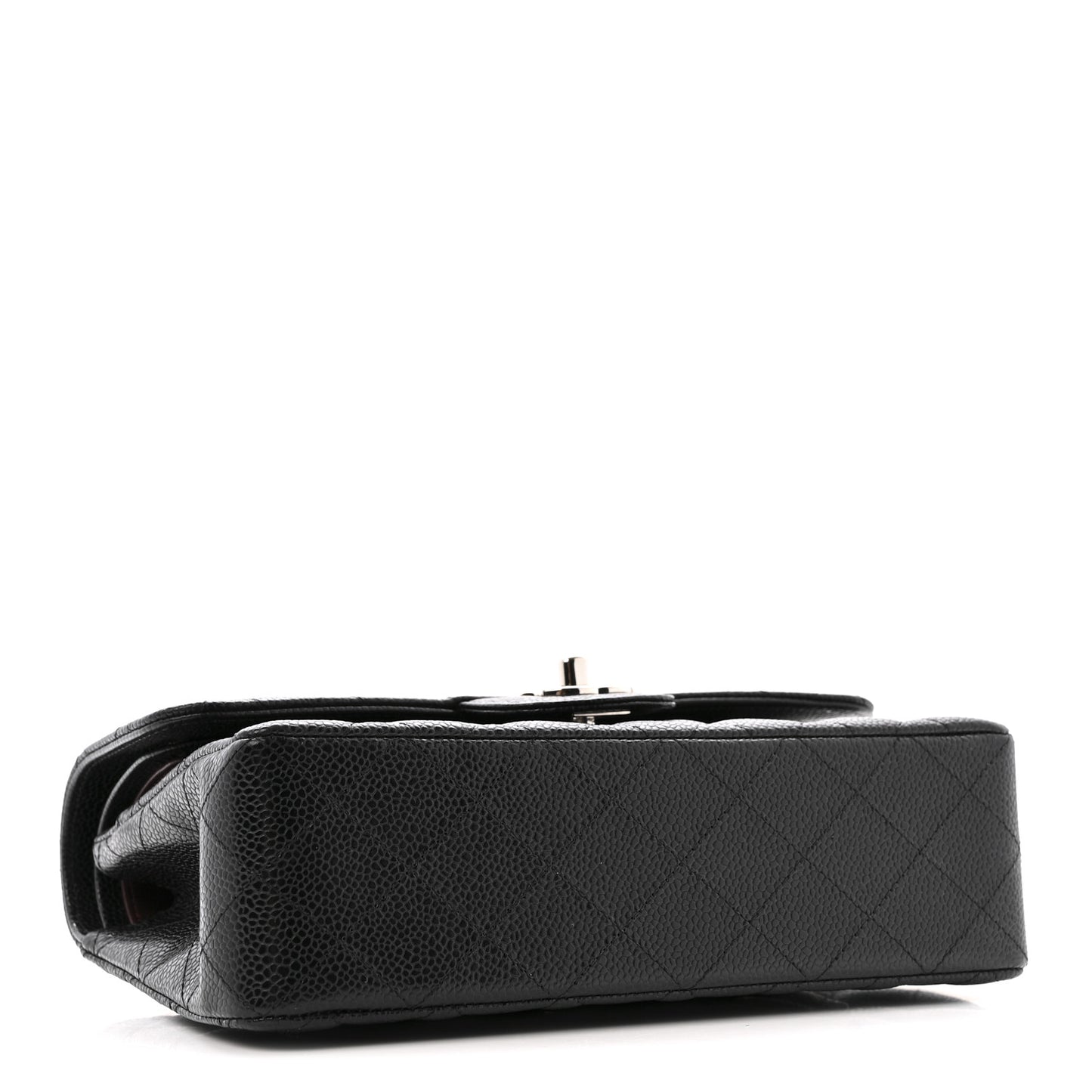Caviar Quilted Small Double Flap Black