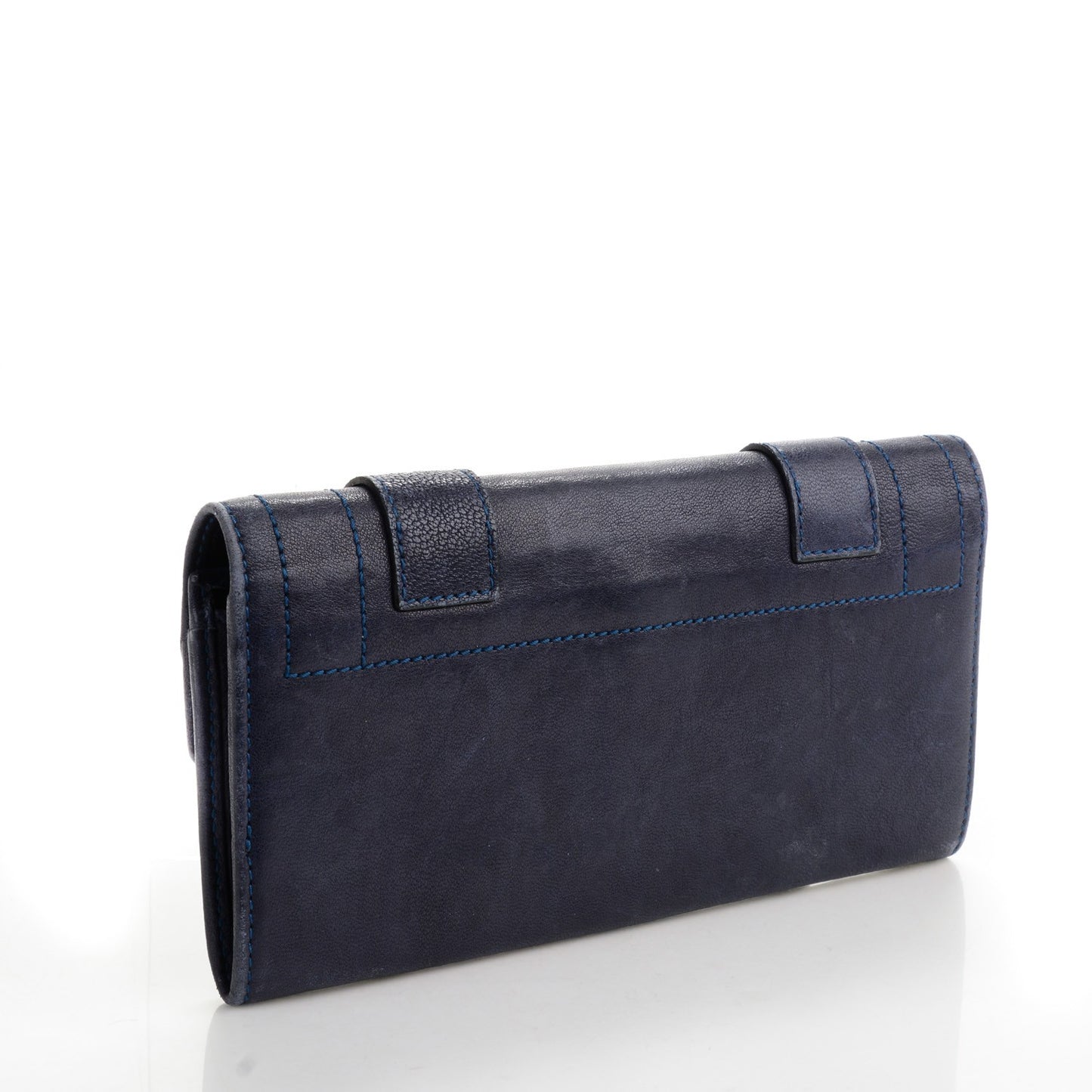 Lambskin PS1 Continental Wallet Navy