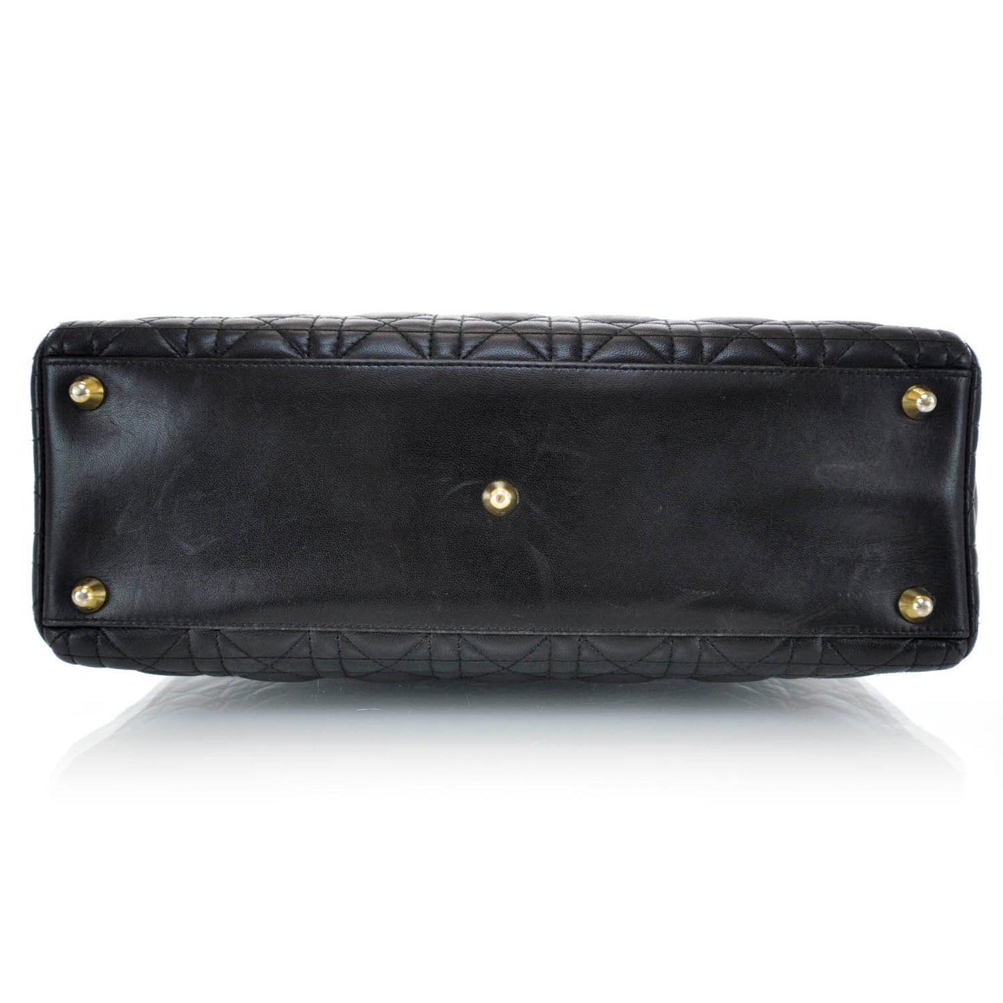 Lambskin Cannage Large Lady Dior Black