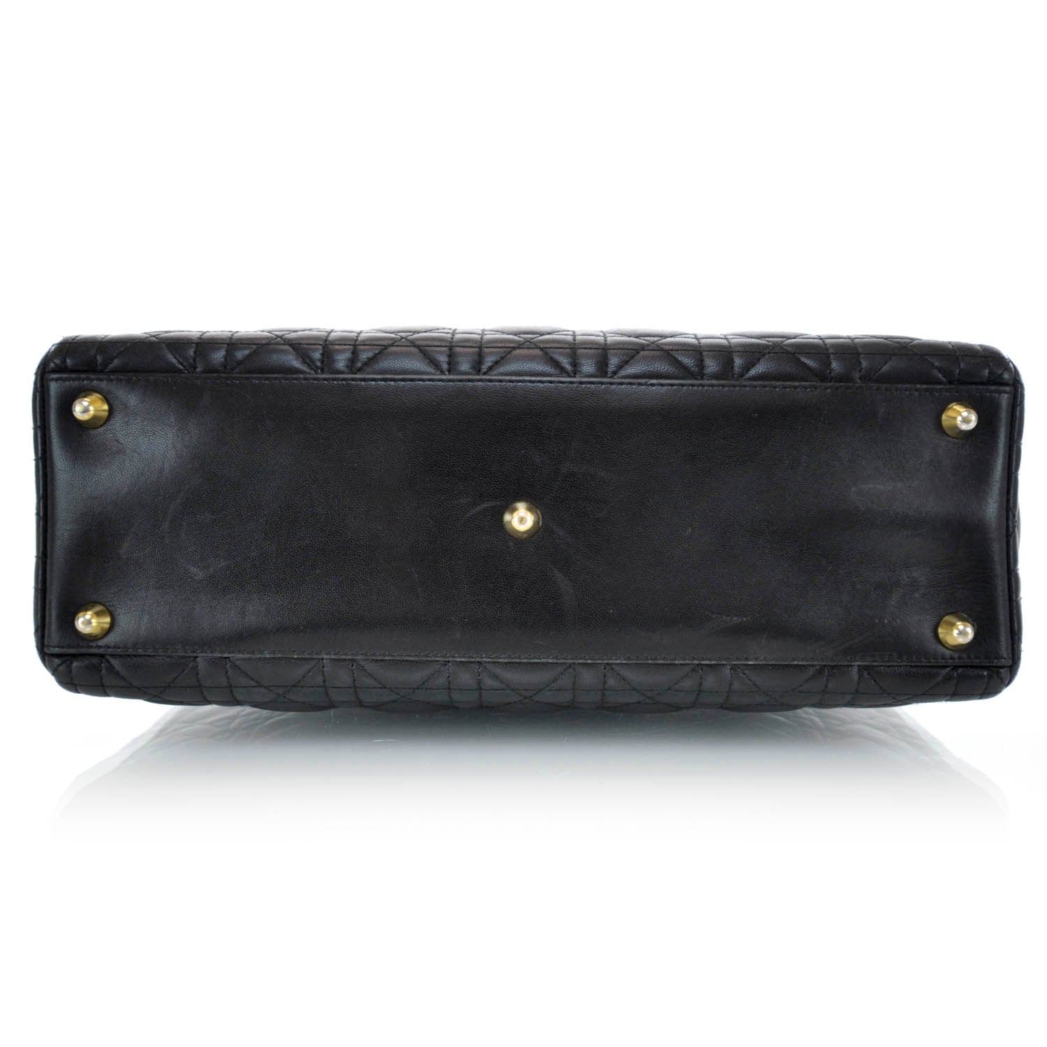 Christian Dior Lambskin Cannage Large Lady Dior Black 6 of 12