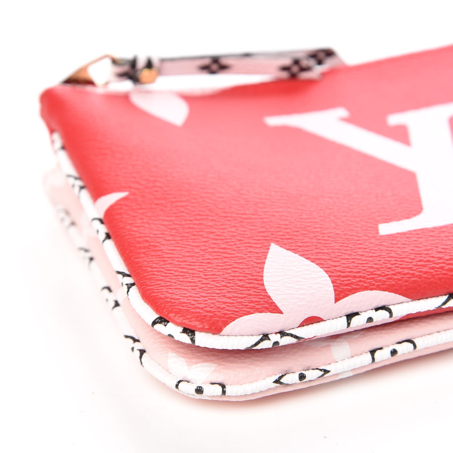 Louis Vuitton Monogram Giant Double Zip Pochette Rouge 9 of 11