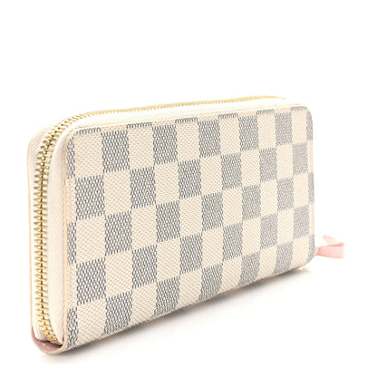 Louis Vuitton Damier Azur Clemence Wallet Rose Ballerine 3 of 6