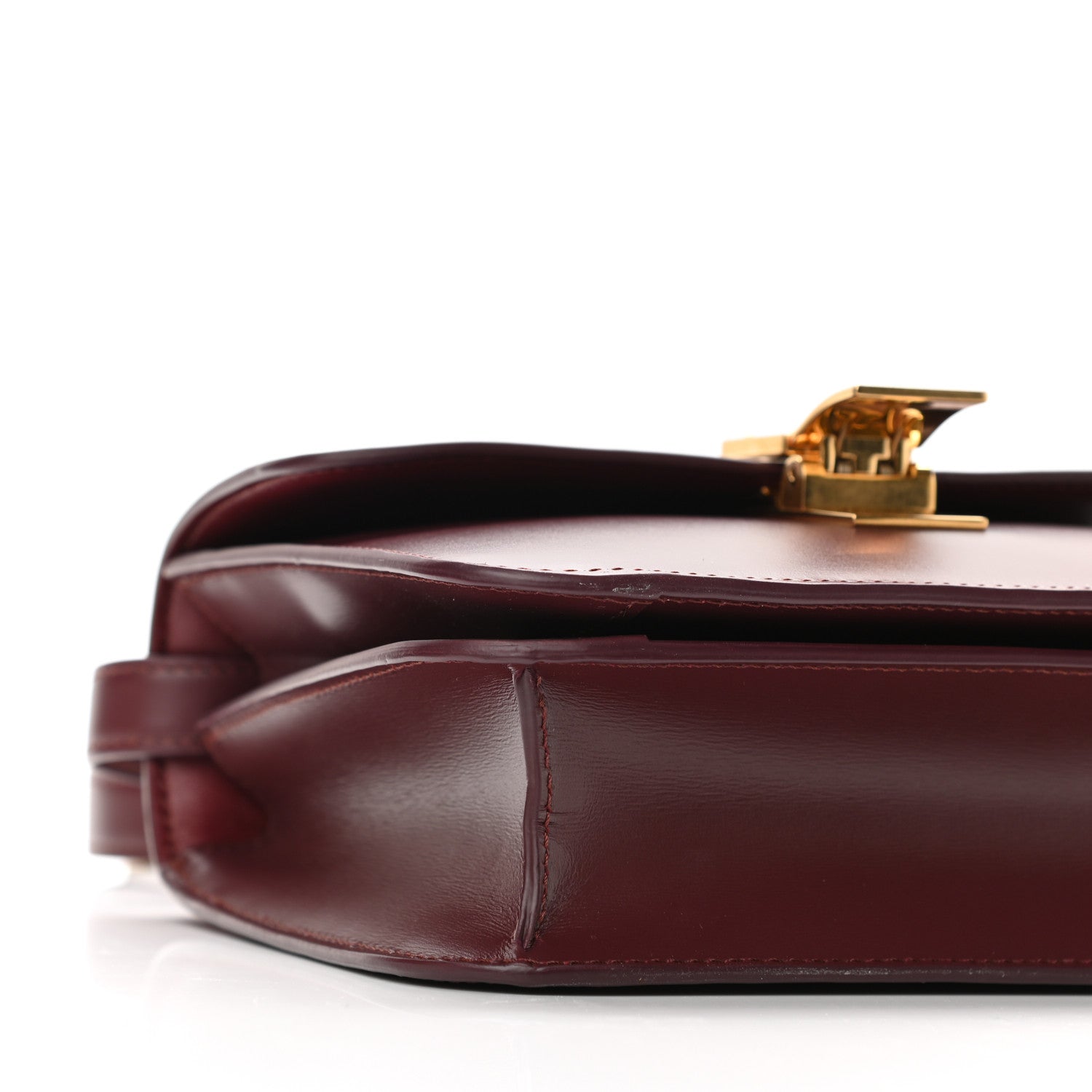 Celine Box Calfskin Teen Classic Box Flap Bag Burgundy 9 of 10