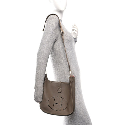 Hermes Taurillon Clemence EVELYNE III PM Etoupe 2 of 11