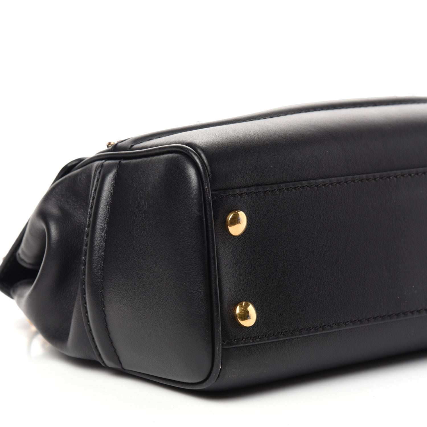 Versace Calfskin Crystal Stud Palazzo Empire Bag Black 7 of 9