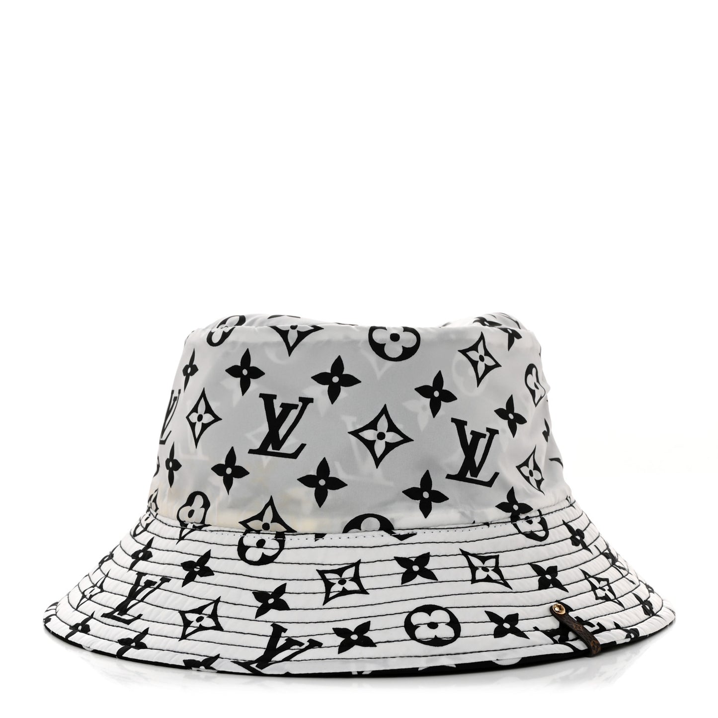 Nylon Monogram Reversible Bob Bucket Hat S Black White