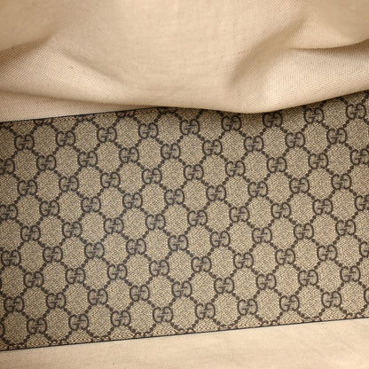 Gucci GG Supreme Monogram Textured Dollar Calfskin Web Medium Ophidia Carry-On Duffle Bag Beige Ebony New Acero 4 of 9